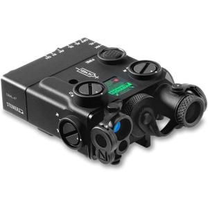imageSteiner eOptics DBALA3 Dual Beam Aiming Laser Advanced GeneralPurpose MultiFunction Laser Sight with Visible and IR Beams and Infrared LED Illuminator Green Laser Black
